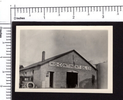 Vintage Photo 3 Mid Continent Oil Company c1920s Ford Car Black & White -8223