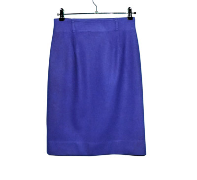 Vintage Courrèges Rock 100% Wolle blau Gr. 36 DE