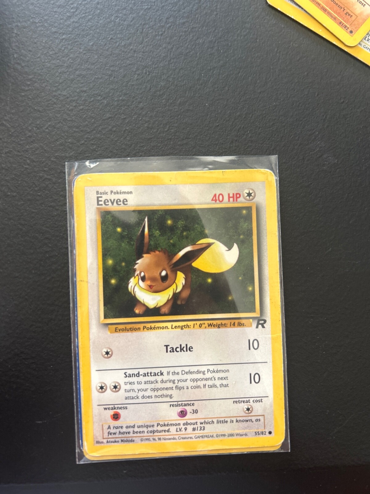 Eevee 55/82 Team Rocket Regular Pokémon Trading Card 1995 Pokemon