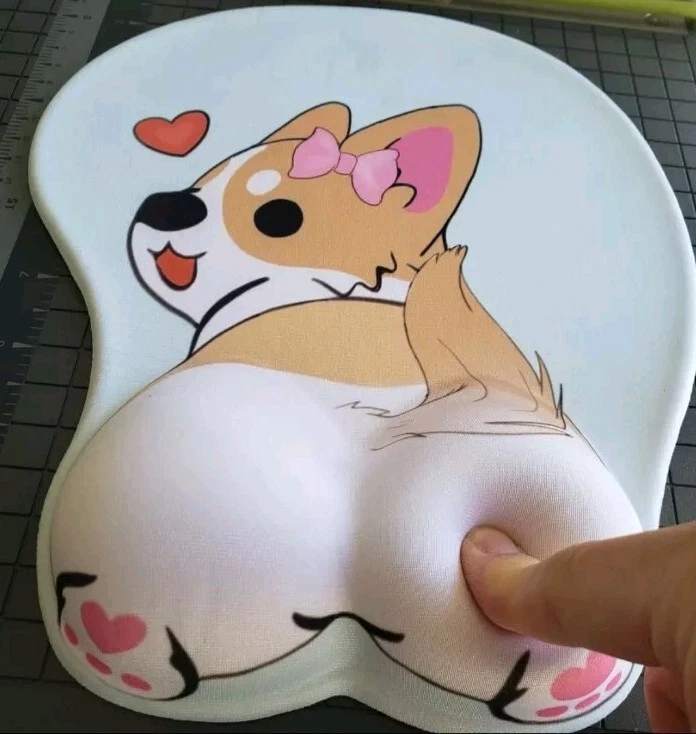 Cute Corgi dog butt cute 3d mouse pad soft wrist rest - 3 day shipping - USA  - Image 2 of 3