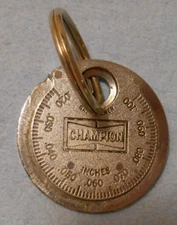 Vintage Old Champion Spark Plug Gapper Taper Gauge Opener Gap Tool w Ring CT481