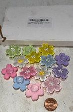 14pcs Multicolored Flowers Shoe Charms