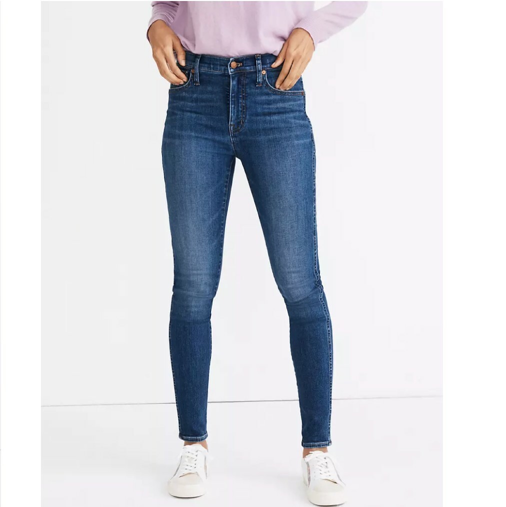 Madewell 10 High Rise Skinny Jeans Bradshaw Wash size 27 MB909