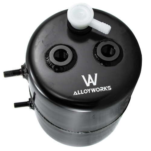 2L Aluminum Alloy Brake Vacuum Reservoir Tank Can w/ Mounts Fittings US - Bild 5 von 9