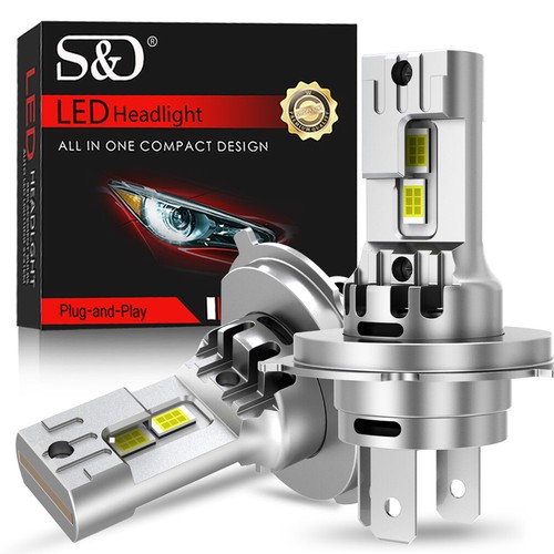 2X H4 9003 Super White 30000LM Kit LED Headlight Bulbs Hi/Lo Beam Moto Headlamp