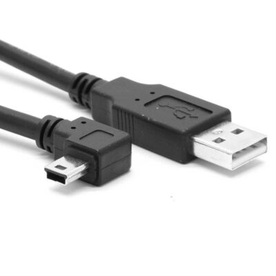 Mini USB B type 5Pin Male Right Angled 90 degree to USB 2.0 male data cable 0.5m