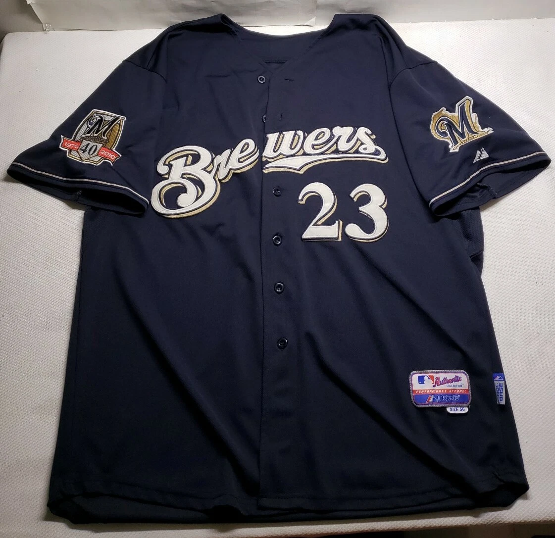 RETRO 40TH ANNIVERSARY MLB MILWAUKEE BREWERS Rickie Weeks Jr. BASEBALL  JERSEY