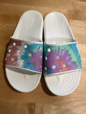 Crocs Classic Tie Dye Slides SZ 6 Women Sz 4 Men Waterproof Sandals 206520 6SN