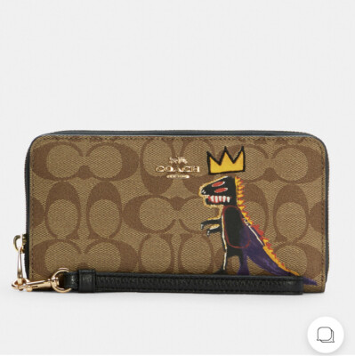 Coach x Jean Michel Basquiat long zip around wallet signature