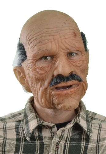 Zagone Studios Bad Geezer, Super Soft Latex Old Man Mask with wig UK STOCK - Picture 2 of 5