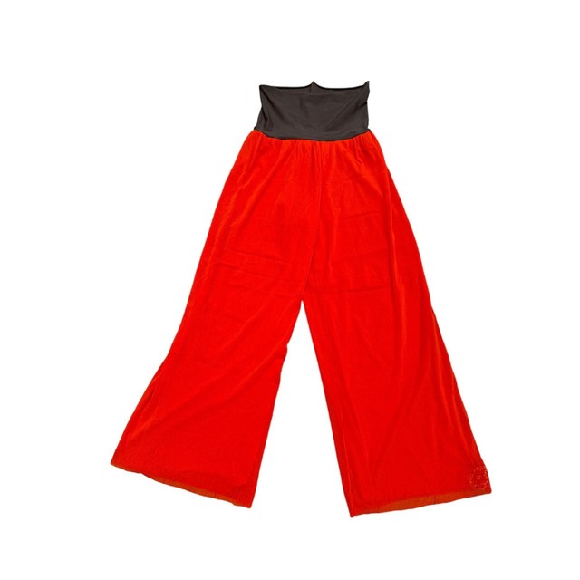 Jean Paul Gaultier Vintage Orange Mesh Wide Pants  Size S