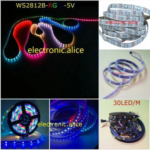 DC5V WS2812B Strip Light RGB 5050 IC Individual Addressable 150/300 Pixel led 5m - Image 2 of 4