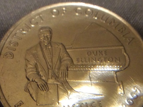 2009 P DUKE ELLINGTON DISTRICT OF COLUMBIA, LARGE DIE CRACK REV, FEHLER/TASTATUR - Bild 4 von 7