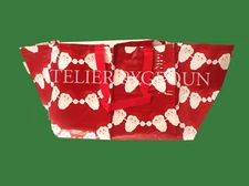 BNWT Ikea VINTERFINT Shopping Tote Bag LARGE Santa Claus Pattern Red 19 Gallon