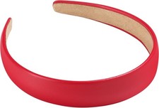 1 Inch PU Leather Headband, Wide Padded Hairband Fashion Hair Bands  Cute