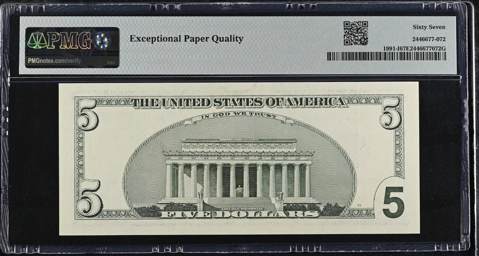 2003A $5 Federal Reserve Note Fr-1991-I Minneapolis PMG67 Superb Gem EPQ - Image 2 of 2