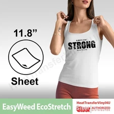 Siser Heat Transfer Vinyl EasyWeed EcoStretch 12"x12" Sheet (Iron on)