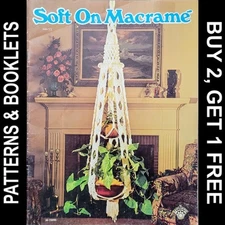 Vintage Craft Course Pub. HH-13 "Soft on Macrame" Indoor Macrame w Softer Cords