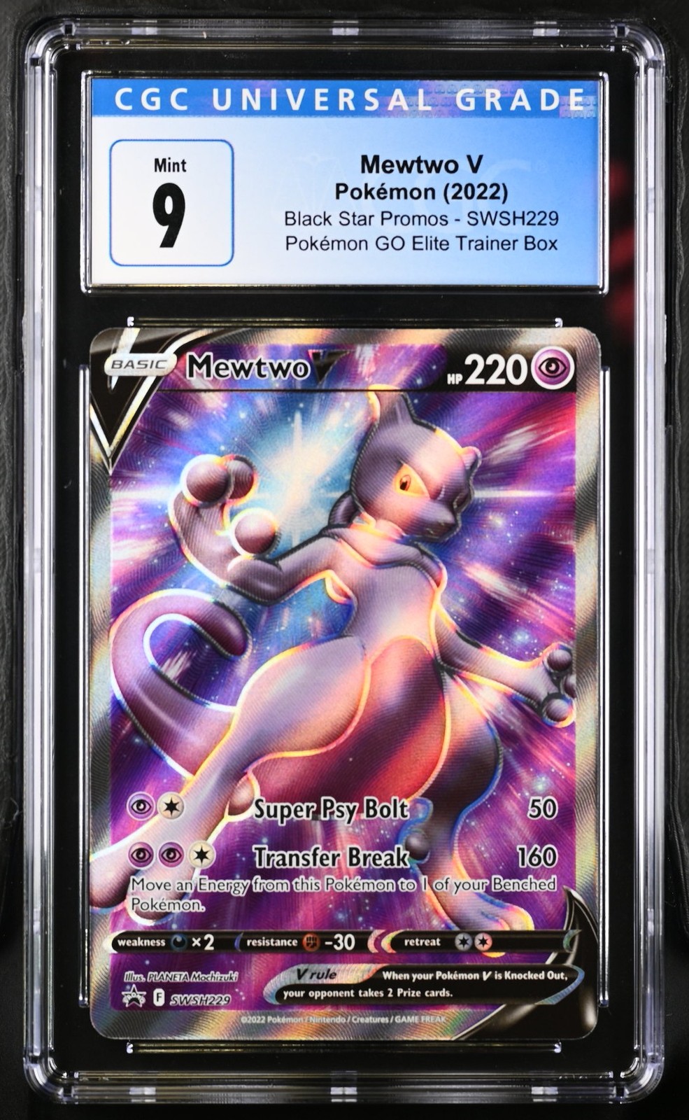 Mewtwo V 2022 Sword & Shield: Black Star Promo #SWSH229 Pokemon GO Elite  Trainer Box Price Guide - Sports Card Investor
