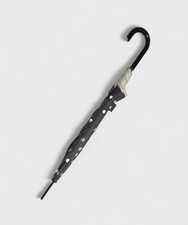 Knirps T760 Long AC Umbrella, Anti-Tip, Curved Handle, Dot Art Black 3760