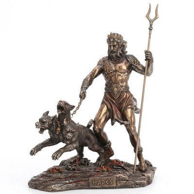 Veronese Design Hades Greek God of the Underworld Statue Cold Cast Bronze Finish