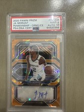 2020 Panini Prizm Ja Morant Penmanship Orange Ice PSA 9 Auto 10