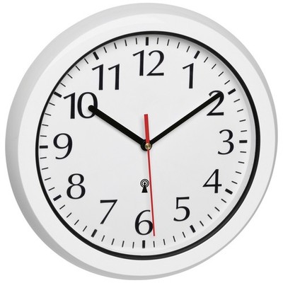 TFA Dostmann 60.3542.02 Funk Wanduhr 30 cm  Weiß Badezimmer-/Feuchtraum geeig...