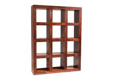 kolonialstil Raumtrenner Regal Raumteiler Standregal massiv Akazie   3x4 Fächer