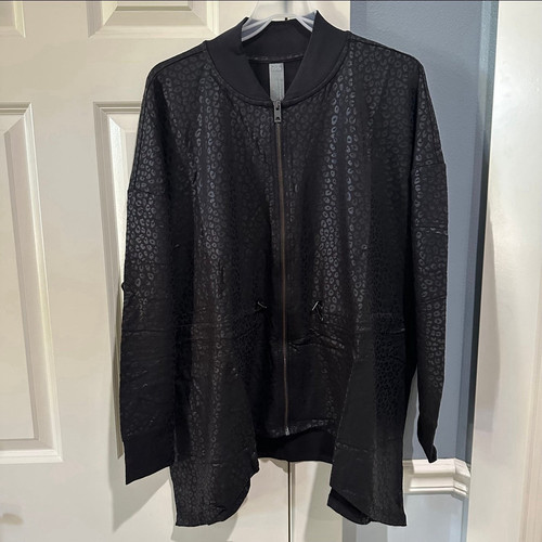 Women’s Size Large Black Leopard Zuda Lightweight Jacket - Picture 1 of 5
