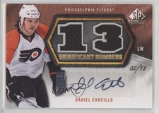 2010-11 SP Game Used Edition Significant Numbers 2/13 Daniel Carcillo Auto 1b6