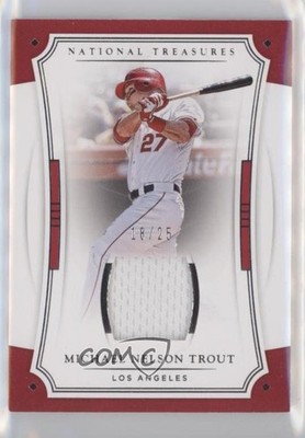 2017 Panini National Treasures Variation Gold 18/25 Mike Trout #90 2f4