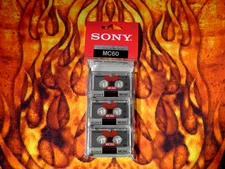 Sony MC-60 3 Pack 60 Minutes Micro Cassette Tapes New Sealed Made In Japan