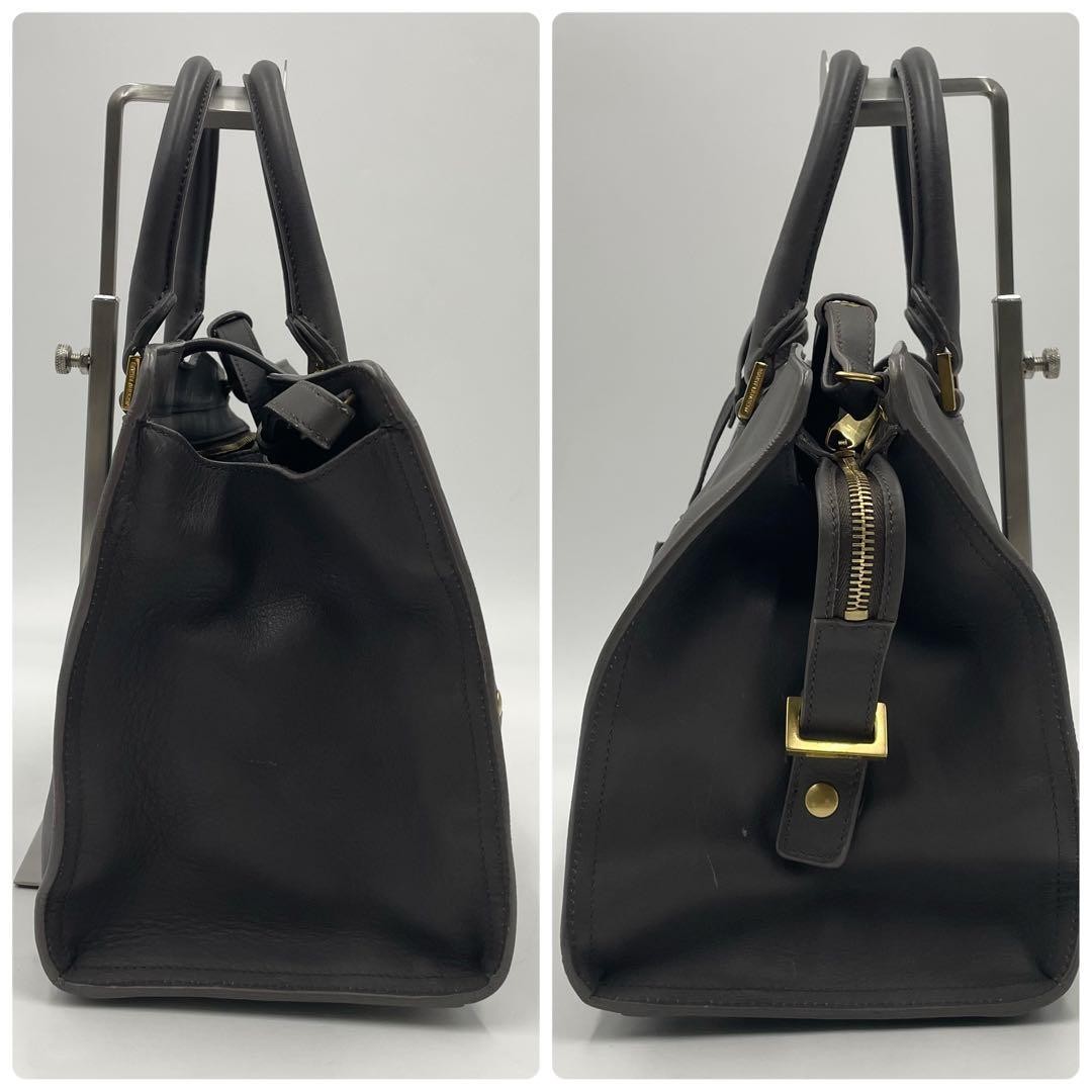 Borsa a mano Saint Laurent Petit Cabas 2 vie borsa a tracolla pelle nera usata