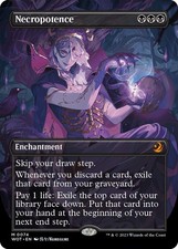 Necropotence (Anime Borderless) #74 *Foil* (NM) - Wilds of Eldraine: Enchanti...
