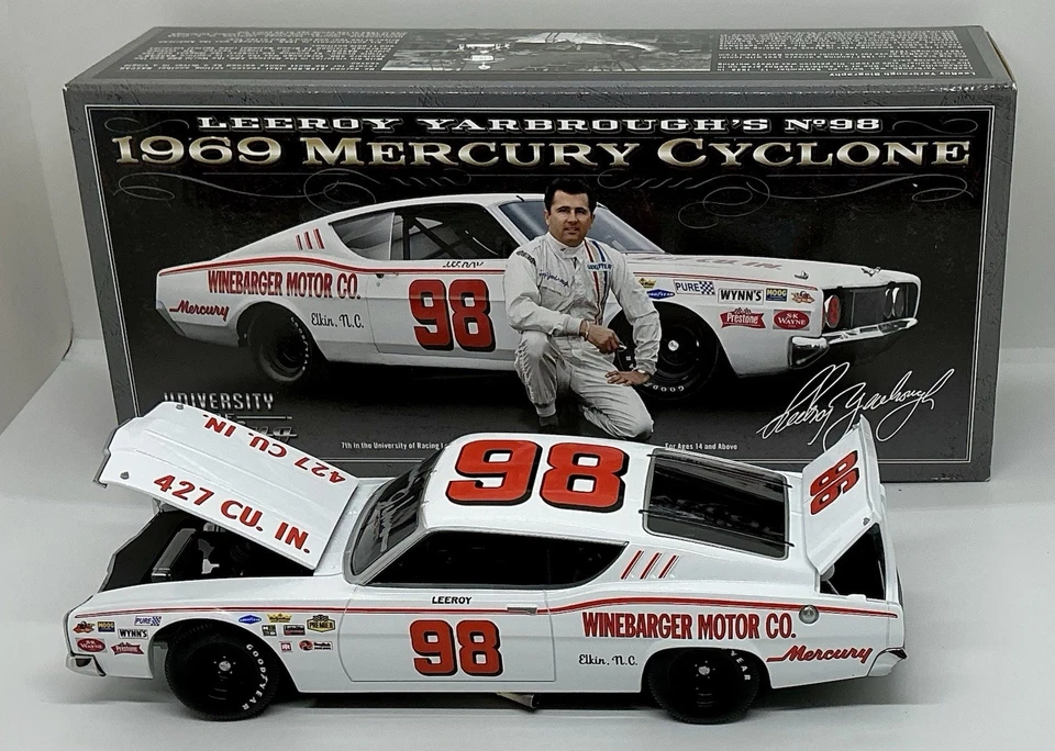 1969 1/24 #98 Leeroy Yarbrough “Winebarger Motor Co” AUTOGRAPHED Mercury Cylone - Image 4 of 4