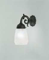 Wandlampe Jugendstil Antik Messing Glas E27 Ornamente Schlafzimmer Wandleuchte