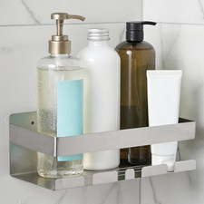 Mensola Doccia Senza Foratura in Acciaio Inox - Porta Shampoo E Porta Sapone per