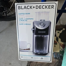 BLACK & Decker Electric Burr Mill Coffee Grinder Stainless Steel CBM310BD NEW