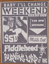 Fiddlehead - Burning Lord Middle East Cafe Cambridge July 29 2026 BHC Punk