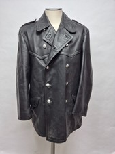 Vintage 70s Herren Lederjacke Größe 52 Polizei Feuerwehr