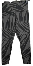 Aerie Chill Play Move Leggings Size Medium Black And Gray Floral High Waisted
