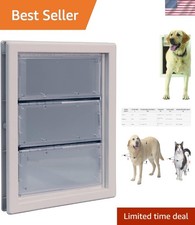 10.5" x 15.75" Energy Efficient Air-Seal Dog Door, Fits Doors 1.25" to 1.75"