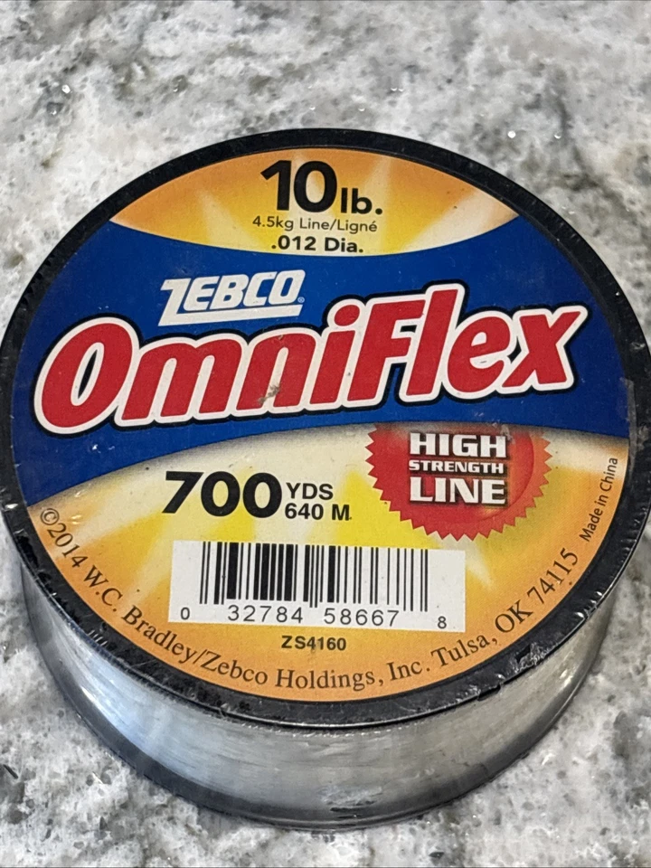 Línea de pesca Zebco Omniflex 10 lb 700 yardas monofilamento transparente nueva sin usar Foto 2 de 4