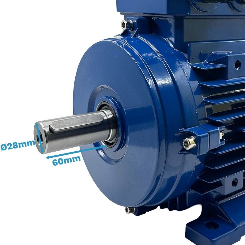 Moteur triphasé CEMER en alu de 1500 tr/min assurant une puissance continue