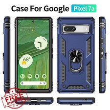 Pixel 7a Case, Blue, Ring Shockproof, Military Drop Tested
