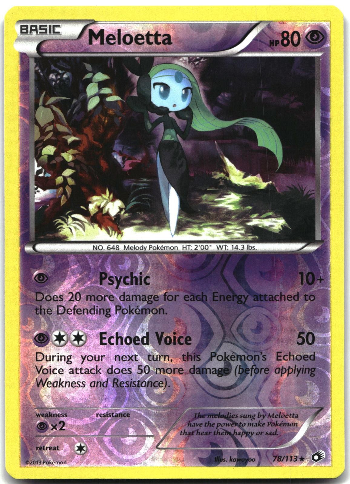 Meloetta (78) 78/113 Holo Rare Legendary Treasures Pokemon Reverse Holo LP