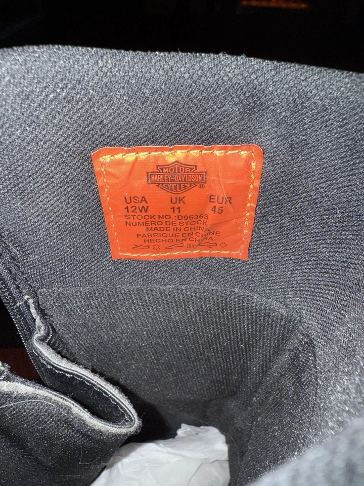 Botas de moto Harley-Davidson talla 12W ancho impermeables número D95353 LN Foto 3 de 4