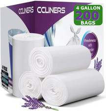 4 gallon Small Trash Bags Lavender Scented 200 Count 