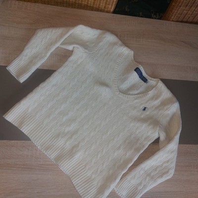 Pullover mit V Auachnitt und Zopfmuster Polo Ralph Lauren
