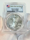 2017 PCGS MS69 AMERICAN SILVER EAGLE FIRST DAY OF ISSUE 🇺🇸